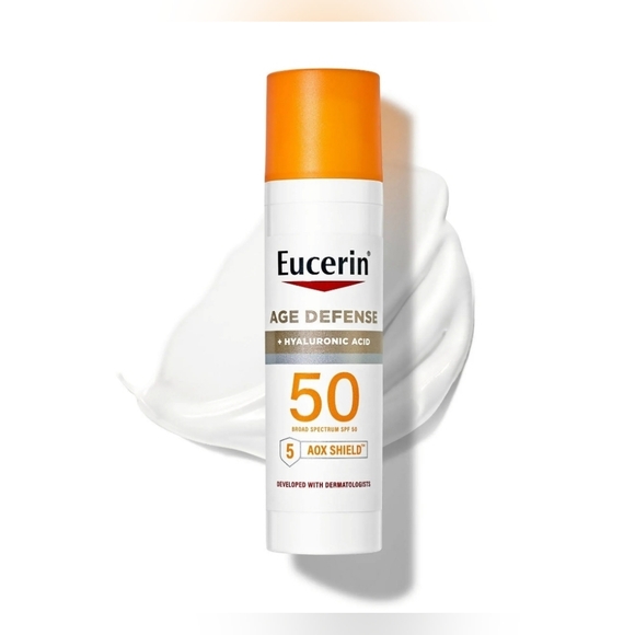 Eucerin Sun Age Defense SPF 50 Face Sunscreen Lotion- Hyaluronic Acid 2.5fl Oz - Picture 1 of 11